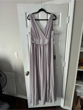 Lulu's Soft Lavender Sleeveless V-Neck Maxi Dress
